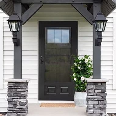 deluxe storm door black