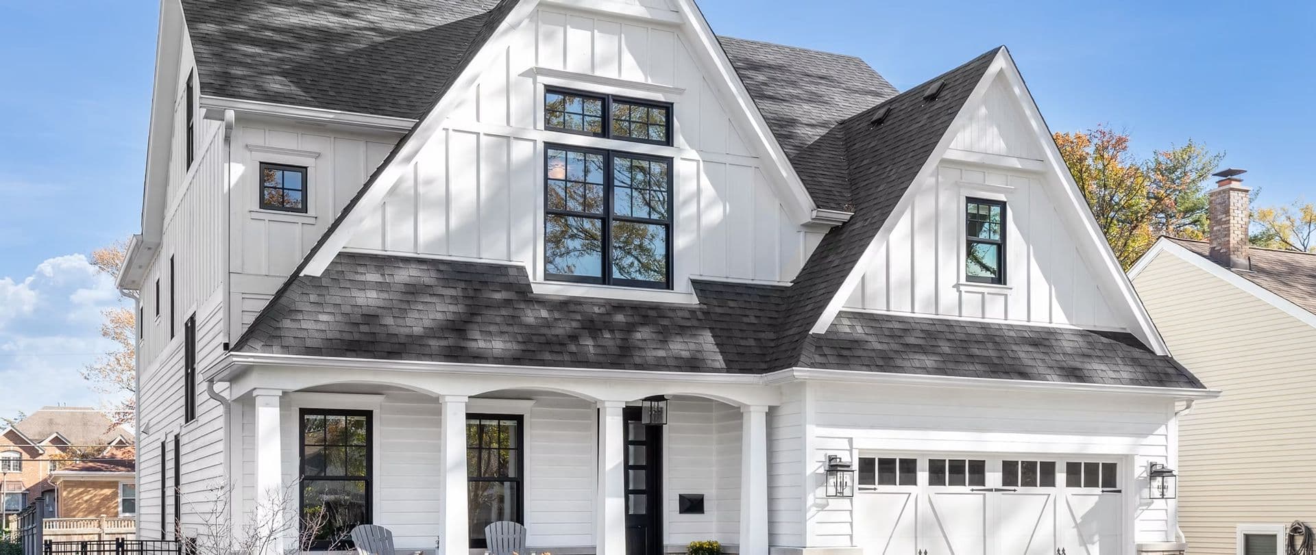 white board and batten black windows