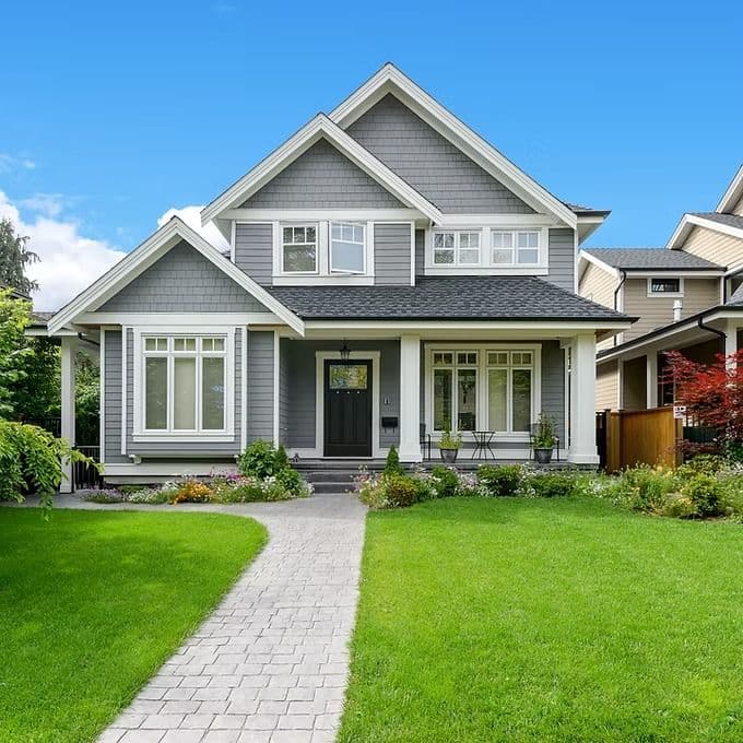 green grass house