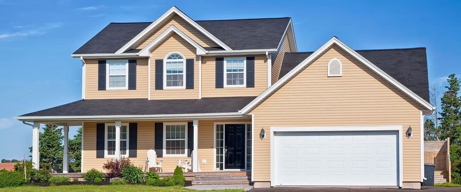 orange siding house