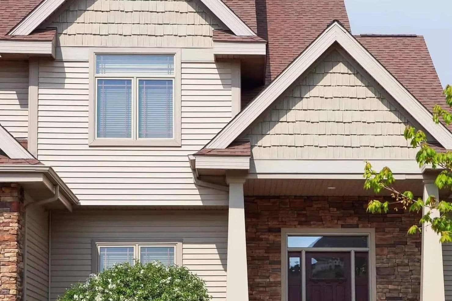 cream siding