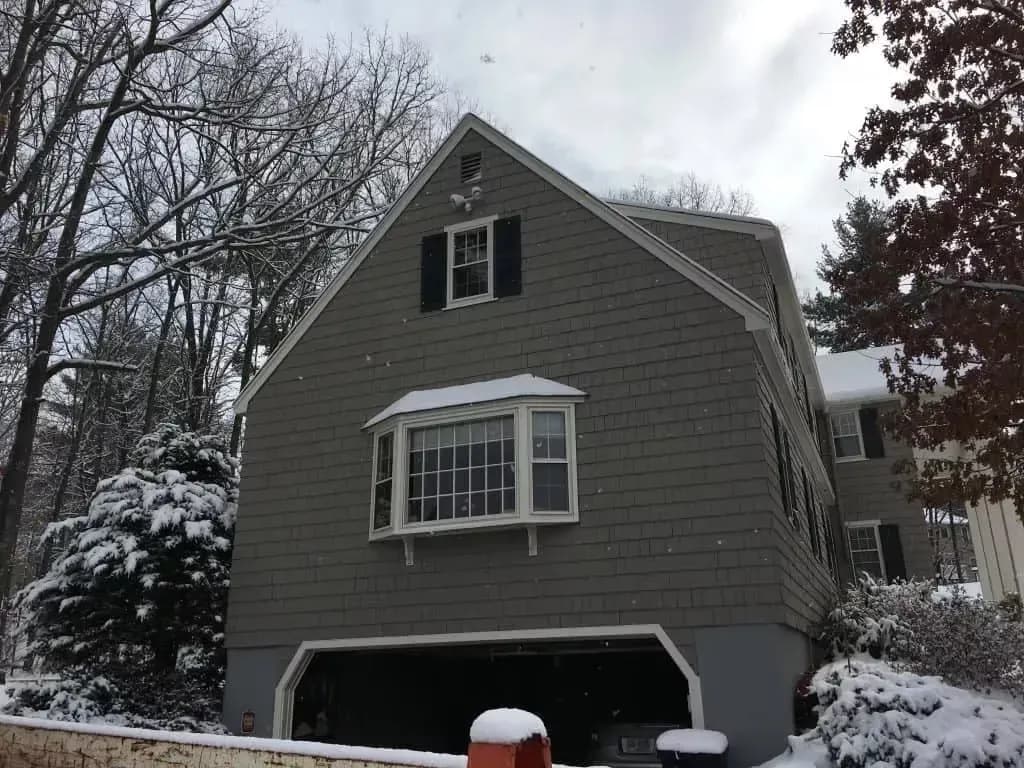 snowy house