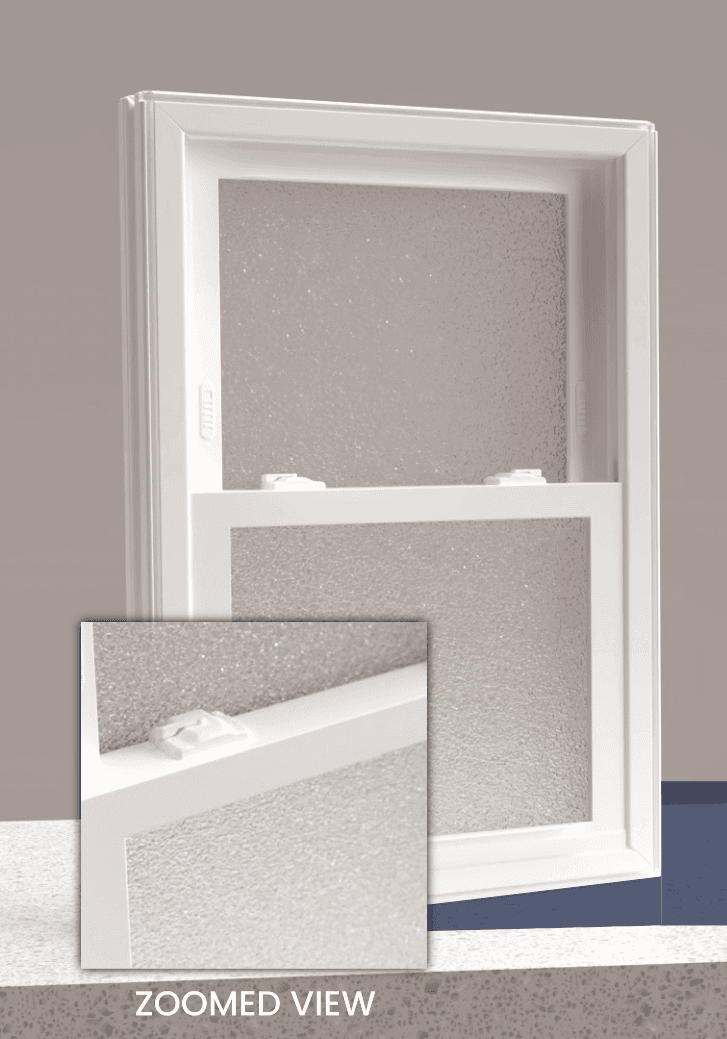 Window with obscure privacy glass