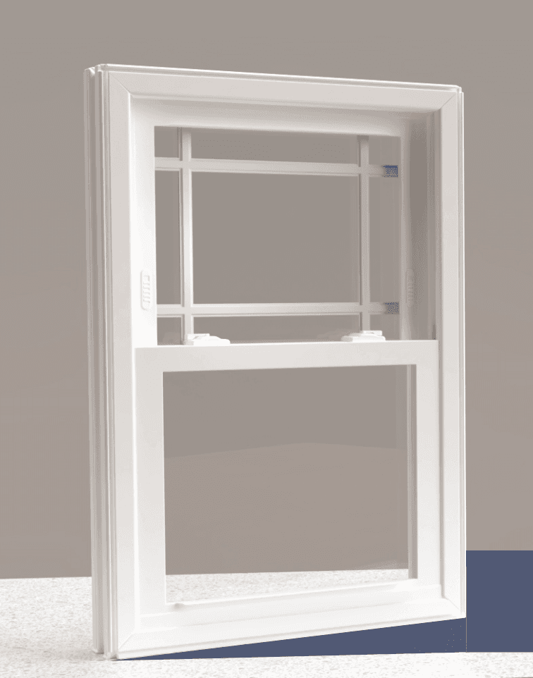 Window with prairie grid glass pane